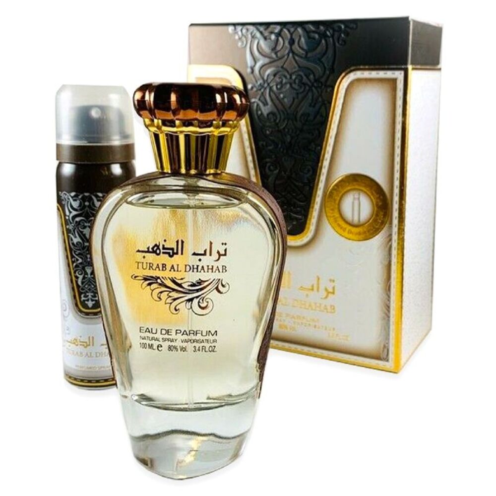 Ard Al Zaafaran Turab Al Dhahab Women Set (3.4 oz EDP Spr+1.6 oz Deo Spr) - New